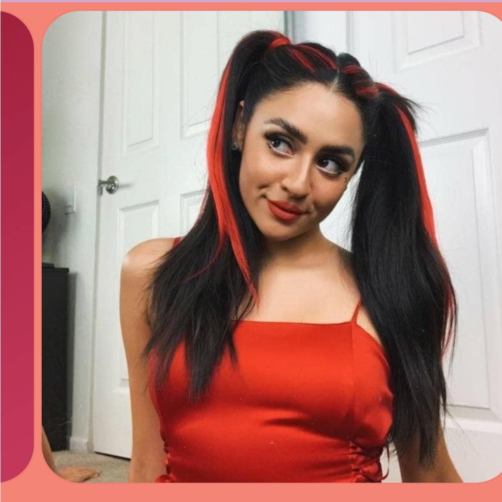 INH red hair extension pieces